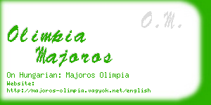 olimpia majoros business card